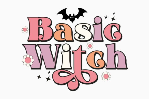 Bad Witch Halloween Retro Graphics for Crafts