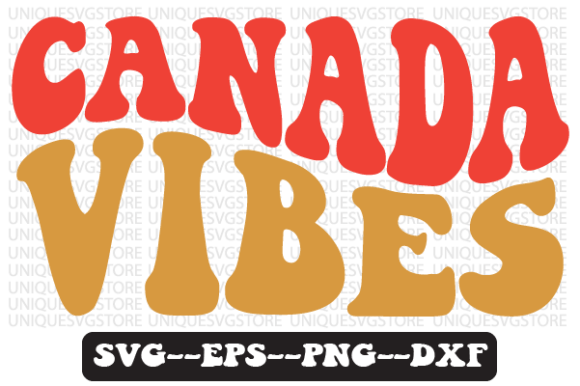 Canada Vibes Quote Retro SVG Design for Crafts & Graphics