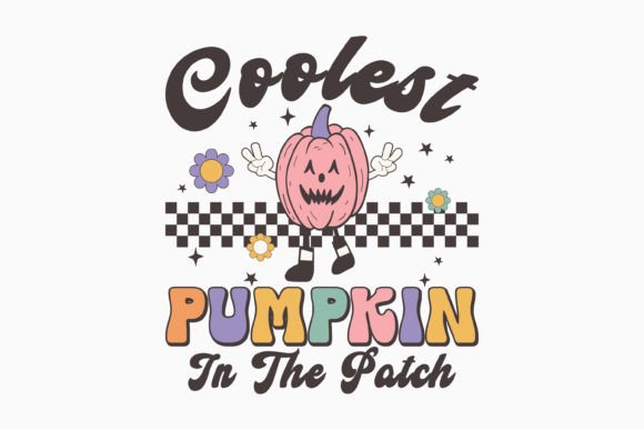 Halloween Coolest Pumpkin in Retro Svg: Graphics for Crafts