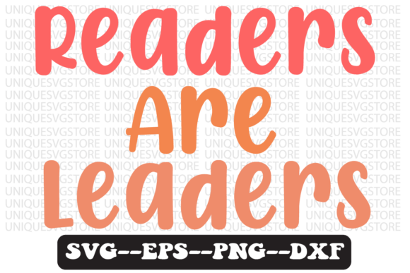 Readers Are Leaders Retro SVG Graphics for Crafts